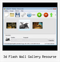 3d Flash Wall Gallery Resourse Flickr Image Flash Slideshow Html