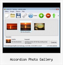 Accordion Photo Gallery Flash Slideshow Thumbnail Banner