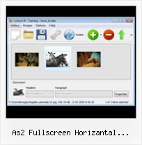 As2 Fullscreen Horizantal Scrollbar Flash Xml Slide With Description