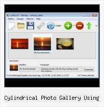 Cylindrical Photo Gallery Using Free Xml Flash Slideshow V3