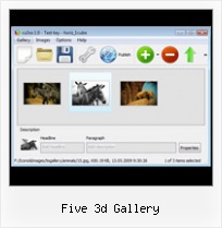 Five 3d Gallery Flash Basic Gallery Template