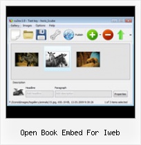 Open Book Embed For Iweb Gallery Album Caption Html Flash